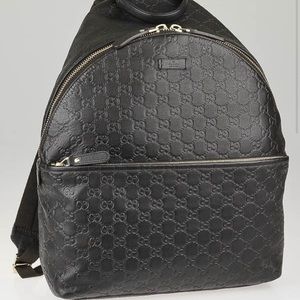 Gucci Leather Backpack Guccissima